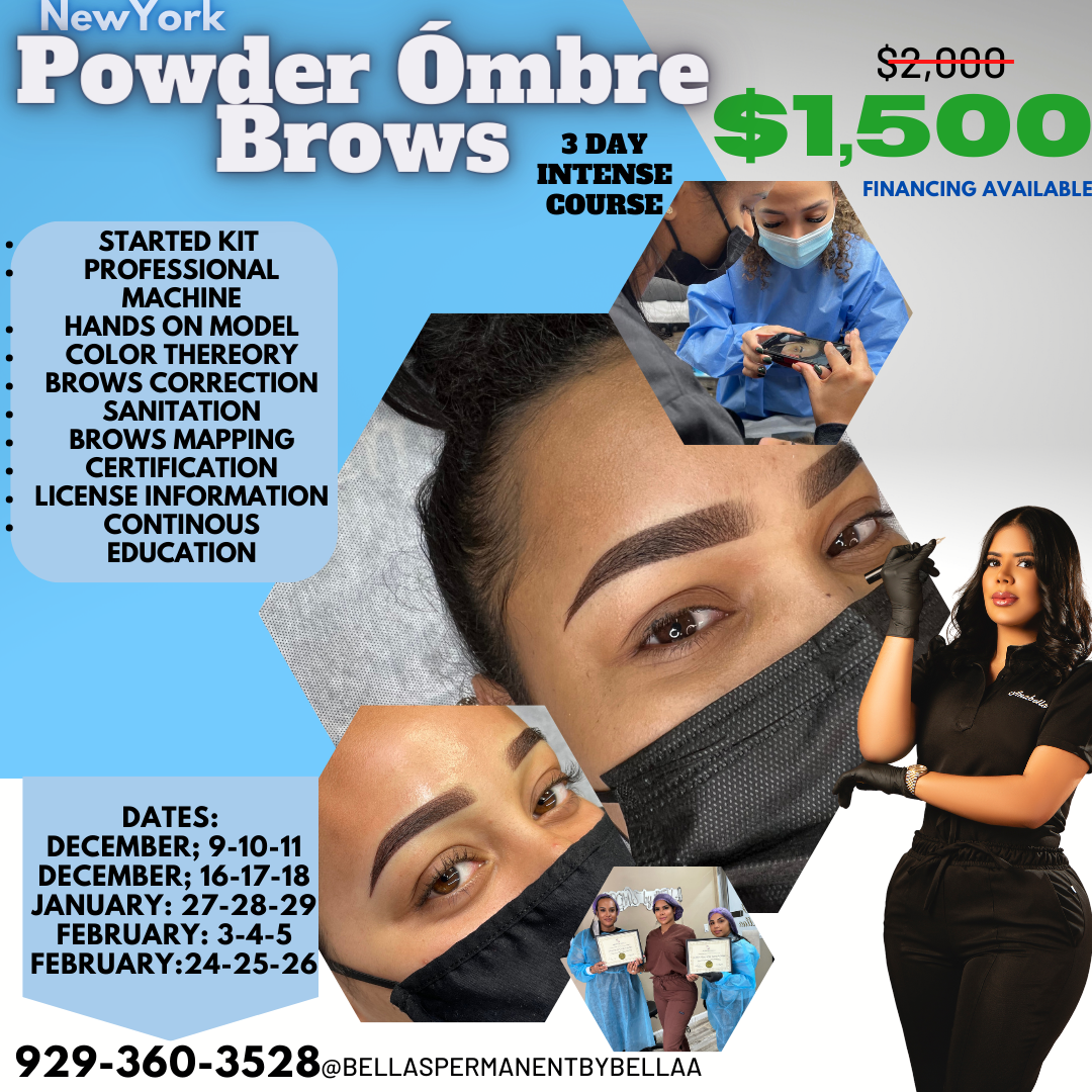 powder ombre brow 3 days training